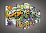 Consalnet Vászonkép, 5 darabos, Graffiti 170x100 cm méretben (C5-20201S4A)