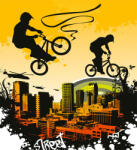 Dimex BICYCLE fotótapéta, poszter, vlies alapanyag, 225x250 cm (MS-3-0326)