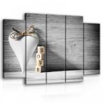 Consalnet Vászonkép, 5 darabos Love 150x100 cm méretben (C5-11723S12)