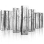 Consalnet Vászonkép, 5 darabos, Szürke erdő 170x100 cm méretben (C5-11223S4A)