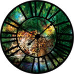 Consalnet Jaguár az óra mögött vlies poszter, fotótapéta 10212VEZ1 /208x208 cm/ (10212-VEZ1)