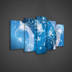 Consalnet Vászonkép 5 darabos, Kék liliom minta 100x60 cm méretben (C5-2437S17)