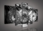 Consalnet Vászonkép, 5 darabos, Órák 170x100 cm méretben (C5-615S4A)