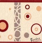 Jász-Iron Beige alapú kör mintás bordűr (227-206)