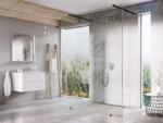 RAVAK Free 120 cm Walk-In zuhanyfal Transparent üveggel, fekete GW9FG030SZ1 (GW9FG030SZ1)