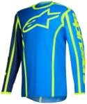 Alpinestars Tricou motocross Alpinestars Fluid Apex albastru-galben fluo (AIM170-0342)