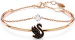 Swarovski Brățară elegantă dublă bronz cu cristale Iconic Swan 5678048 15 cm