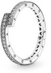 Pandora Gyengéd ezüst gyűrű Márkalogó és szívek 199491C01 52 mm