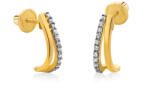 Brilio Gyengéd sárga arany fülbevaló cirkónium kövekkel 14/177.882/17ZIR