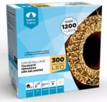 DekorTrend Crystalline toldható fémvázas kör ablakdísz, 300 micro LED, MELEG FEHÉR, 30 cm átmérő (KAT_504) - kontaktor