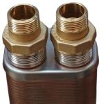 Dunaterm Brand MIT 50 lemezes hőcserélő 4×5/4″ menettel, 5/4″-1″ hollandis csatlakozókkal (MITM05W50) (MB0550)