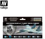 Vallejo Air War Soviet/Russian colors Su-27 Flanker from 80s to present akrilfesték készlet 8x 17ml (VAL71602)
