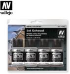 Vallejo Metal Color Jet Exhaust festék készlet 4x 32ml (VAL77602)
