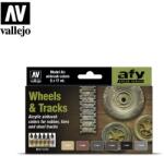 Vallejo AFV Wheels & Tracks kerekek és láncok akrilfesték készlet 6x 17ml (VAL71213)