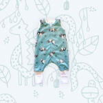 Leopoldi Bélelt, kamáslis tipegő hálózsák - türkiz buldog