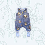 Leopoldi Bélelt, kamáslis tipegő hálózsák - kék majom