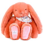 Doudou Iepuraș de pluș Fleurette the Bunny Terracotta Doudou et Compagnie portocaliu 35 cm de la 0 luni (DC4303)