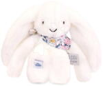 Doudou Iepuraș de pluș Fleurette the Bunny White Doudou et Compagnie alb 25 cm de la 0 luni (DC4296)