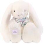 Doudou Iepuraș de pluș Fleurette the Bunny White Doudou et Compagnie alb 50 cm de la 0 luni (DC4306)