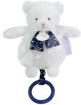 Doudou Iepuraș de pluș care luminează în întuneric Moonlight Collection Music Box Doudou et Compagnie în ambalaj cadou alb 17 cm de la 0 luni (DC4317)