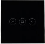 SmartWise érintős redőnykapcsoló, Wi-Fi, fekete