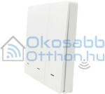 SmartWise BRFW3 3 gombos vezeték nélküli, RF fali kapcsoló, fehér
