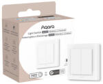 Aqara Light Switch H2 EU - négy gombos, két áramkörös villanykapcsoló, fehér / szürke, Bluetooth, Zigbee, Thread (WS-K08D) (WS-K08D)