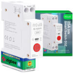 Nous D3Z - DIN relémodul fogyasztásmérővel, Tuya Zigbee (NOUS D3Z)