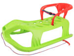 Baby Mix Műanyag szánkó háttámlával Baby Mix SNOW STAR zöld (2-49312)