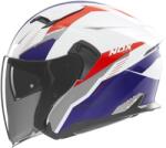 NOX N130 Myst 2025 Bukósisak, fehér/ kék/ piros, mérete 2XL (M140-2557-2XL)