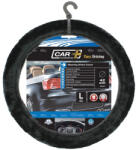 Sumex Fekete plüss szőrme kormányvédő, 37-39cm (SX2505091)