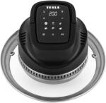Tesla AirCook Q10 - multifunkciós fedő forrólevegős főzéshez, 5 program, 1200 W - Fekete (EXP950115)
