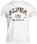 Alpha Industries Férfi sportpóló Alpha Industries, 2388207, pamut, S INTL, fehér (2388207)