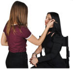  Beautylushh összecsukható fa sminkszék, 38x57x117cm - fekete