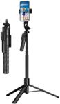 GKK Блутут Статив, Wireless Selfie K28 Stick-tripod, Черен (K28)