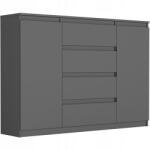  Komód 4 Fiók - 2 Ajtó - R140-S4 Antracit