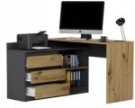  Modern Sarok Íróasztal és Komód Szett N15 - Artisan - Antracit