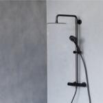 RUBINETA Coloana de dus cu baterie termostatata Rubineta Olo+Thermo finisaj negru mat (625038)