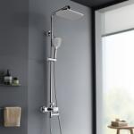 RUBINETA Coloana de dus cu baterie monocomanda Rubineta Veneto+Easy Push finisaj crom lucios (625140)