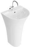 Rune Lavoar freestanding Rune Svala semirotund 46 cm alb lucios (5940541334187)