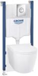 GROHE Solido Compact 5 az 1-ben WC-szett tartállyal, fali WC-vel, króm nyomólappal 103843SH00