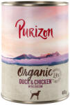 Purizon 12x400g Purizon Organic Kacsa, csirke & cukkini nedves kutyatáp