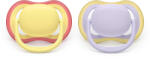 Philips Залъгалки Philips Avent - Ultra Air, за момиче, пастелни цветове с кутия за стерилизиране, 0-6 m, 2 броя (00A.0643.001)