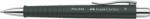 Faber-Castell Golyóstoll, 0, 7 mm, nyomógombos fekete tolltest, FABER-CASTELL Poly Ball, kék