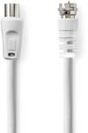 Nedis CSGL41800WT15 koax kábel 1, 5 M F-típusú IEC Fehér (CSGL41800WT15)