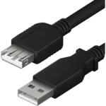 YENKEE USB A (M) - USB A (F) kábel, 1, 5 m, YCU 014 BK