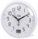 Trevi SL 3P27 kvarc ébresztőóra LED háttérvilágítással, hőmérséklet kijelzővel és hangtalan SWEEP működéssel, fehér szín