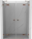 Mexen Lunar Duo uși de duș pivotante 160 cm, transparent, aur roz - 834D-160-000-60-00 (834D-160-000-60-00)