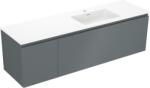 Mexen Orio dulap de baie 160 cm cu chiuvetă Otis pe dreapta, 1S, 1D, grafit mat/alb mat - 91A13-16047-3-BBFF66-W18P01 (91A13-16047-3-BBFF66-W18P01)