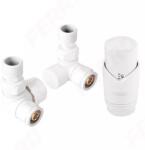 Ferro axiális termosztátos sarok radiátorszelep szett, fehér (FE-ZTO30WH)